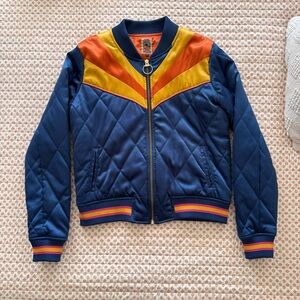 Classic Rock Couture Retro Bomber Jacket - Rising Sun